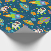 Papier Cadeau Cute Outer et astronaute (Coin)