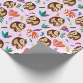 Papier Cadeau Cute Owls Valentine's Day Wrapping Paper (Coin)