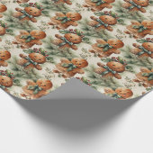 Papier Cadeau Cute pain d'épices Homme et À feuillage persistant (Coin)