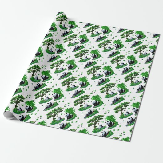 Papier Cadeau cute panda (Déroulé)