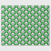 Papier Cadeau Cute Panda Bear – Personalized Monogram  (Plat)