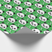 Papier Cadeau Cute Panda Bear – Personalized Monogram  (Coin)