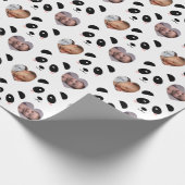 Papier Cadeau Cute Panda Pattern Black and White Photo (Coin)