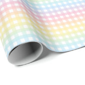 Papier Cadeau Cute Pastel Arc-en-ciel En vichy papier d'envelopp (Coin rond)