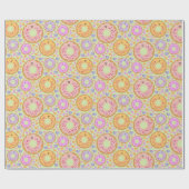 Papier Cadeau Cute Pastel Donuts & Hearts (Plat)