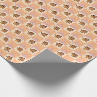 Papier Cadeau Cute Pastel Halloween Citrouille Motif chauve-sour