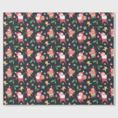 Papier Cadeau Cute Père Noël (Plat)