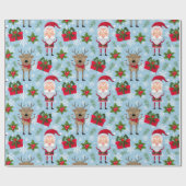 Papier Cadeau Cute Père Noël (Plat)