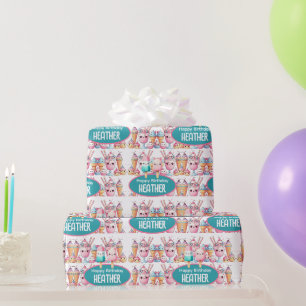 Papier Cadeau Cute Personnalisée IcePop été Anniversaire Filles