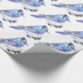 Papier Cadeau Cute Petite Aquarelle Bleu Jay Oiseau Nature Art (Coin)
