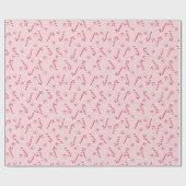 Papier Cadeau Cute Pink Christmas pattern - Candy Cane- Seamless (Plat)