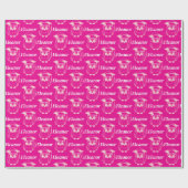 Papier Cadeau Cute Pink Grad Owl Pattern (Plat)