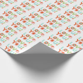 Papier Cadeau Cute Pink Valentines Day Love You Typography (Coin)