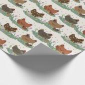 Papier Cadeau Cute Pixel Chickens Pattern (Coin)