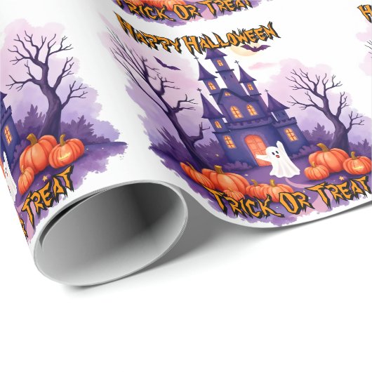 Papier Cadeau Cute Popular Halloween Spooky Collection (Coin rond)