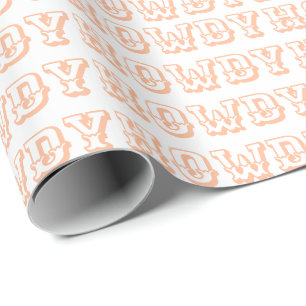 Papier Cadeau Cute Preppy Girl Howdy Pastel Peach Pink