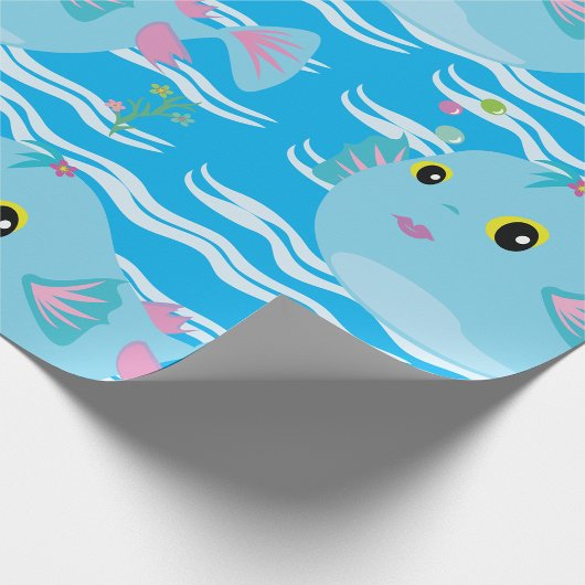 Papier Cadeau Cute Puffy Fish