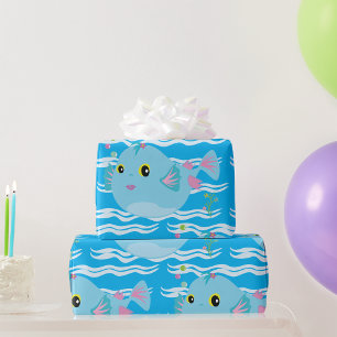 Papier Cadeau Cute Puffy Fish