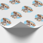 Papier Cadeau Cute Puppy Pattern Wrapping Paper for Gifts (Coin)