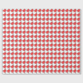Papier Cadeau Cute Red and White Hearts Valentine (Plat)