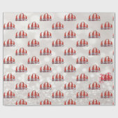 Papier Cadeau Cute Red Gnomes Bokeh (Plat)