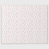 Papier Cadeau Cute Red Valentines Coeurs Motif sans couture (Plat)