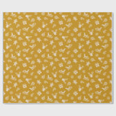 Papier Cadeau Cute Reindeer Gingerbread Modern Christmas Pattern (Plat)