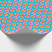 Papier Cadeau Cute Retro 60s Turquoise Mod Motif (Coin)