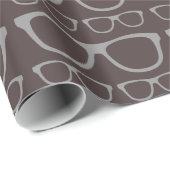 Papier Cadeau Cute Retro Eyeglass Hipster (Coin rond)