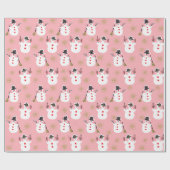 Papier Cadeau Cute Retro Frosty Or Rose (Plat)