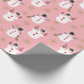 Papier Cadeau Cute Retro Frosty Or Rose (Coin)