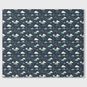 Papier Cadeau Cute Retro Starry Night Sky Motif (Plat)