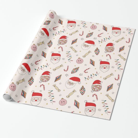 Papier Cadeau Cute rétro Super (Déroulé)