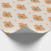 Papier Cadeau Cute Romantic Capybara (Coin)