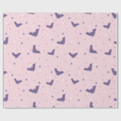 Papier Cadeau Cute rose Halloween chauve Motif avec Pois (Plat)