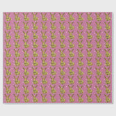 Papier Cadeau Cute rose lapin Motif animal (Plat)