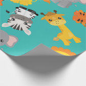 Papier Cadeau Cute Safari Wildlife (Coin)