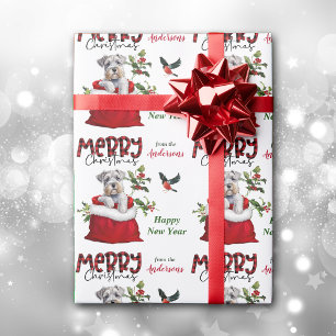 Papier Cadeau Cute Schnauzer Terrier Chien dans le sac cadeau de