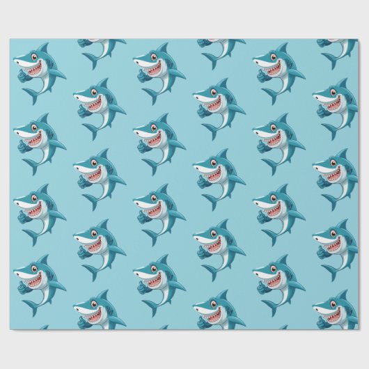 Papier Cadeau Cute shark (Plat)