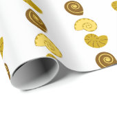 Papier Cadeau Cute shell arrangement on  (Coin rond)