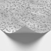 Papier Cadeau Cute Silver Cheetah Leopard Motif d'impression (Coin)