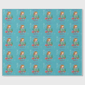 Papier Cadeau Cute sirène (Plat)
