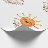 Papier Cadeau Cute Smiling Sun Birthday Wishes Wrapping Paper (Coin)