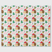 Papier Cadeau Cute Snail Christmas Tree Holidays (Plat)