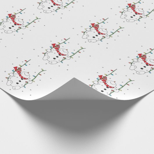 Papier Cadeau Cute Snowman (Coin)