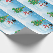 Papier Cadeau Cute Snowman (Coin)