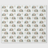 Papier Cadeau Cute Snowman hiver Anniversaire Nom du garçon (Plat)