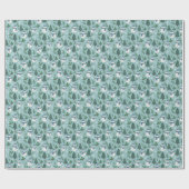 Papier Cadeau Cute Snowmen Winter Pattern Wrapping Paper Roll (Plat)