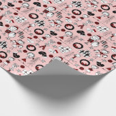 Papier Cadeau Cute Stick Figure Christmas Wrapping Paper (Coin)