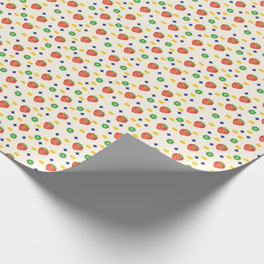 Papier Cadeau Cute Strawberry Pattern (Coin)